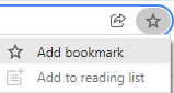 Add to Bookmarks in Chrome