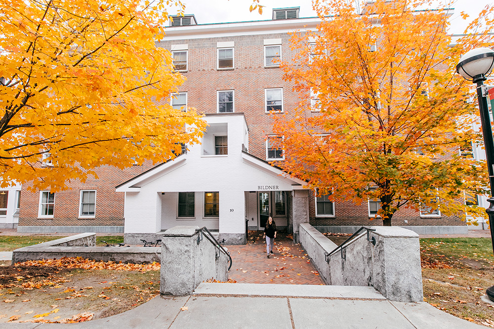 Bildner Hall in fall.